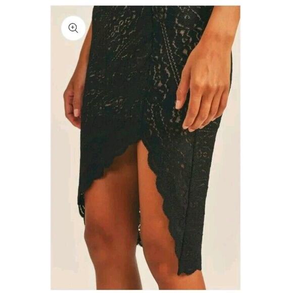 NWT Sage the Label Assymetric Lace Black Dress Size Small - Picture 12 of 13